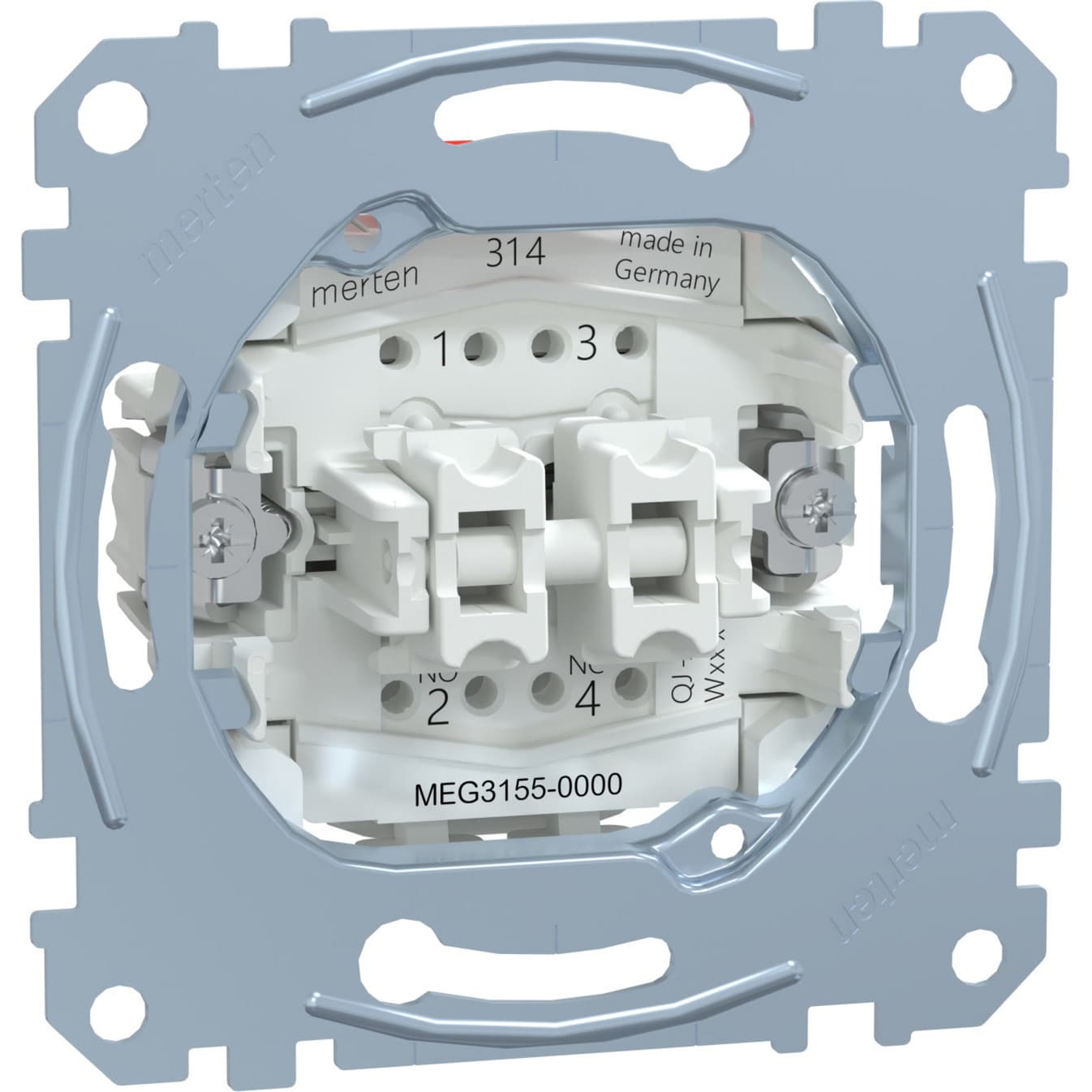 Doppeltaster-Einsatz 2 Schalter 1-polig 10 Ampere 250 Volt Wechselstrom MEG3155-0000