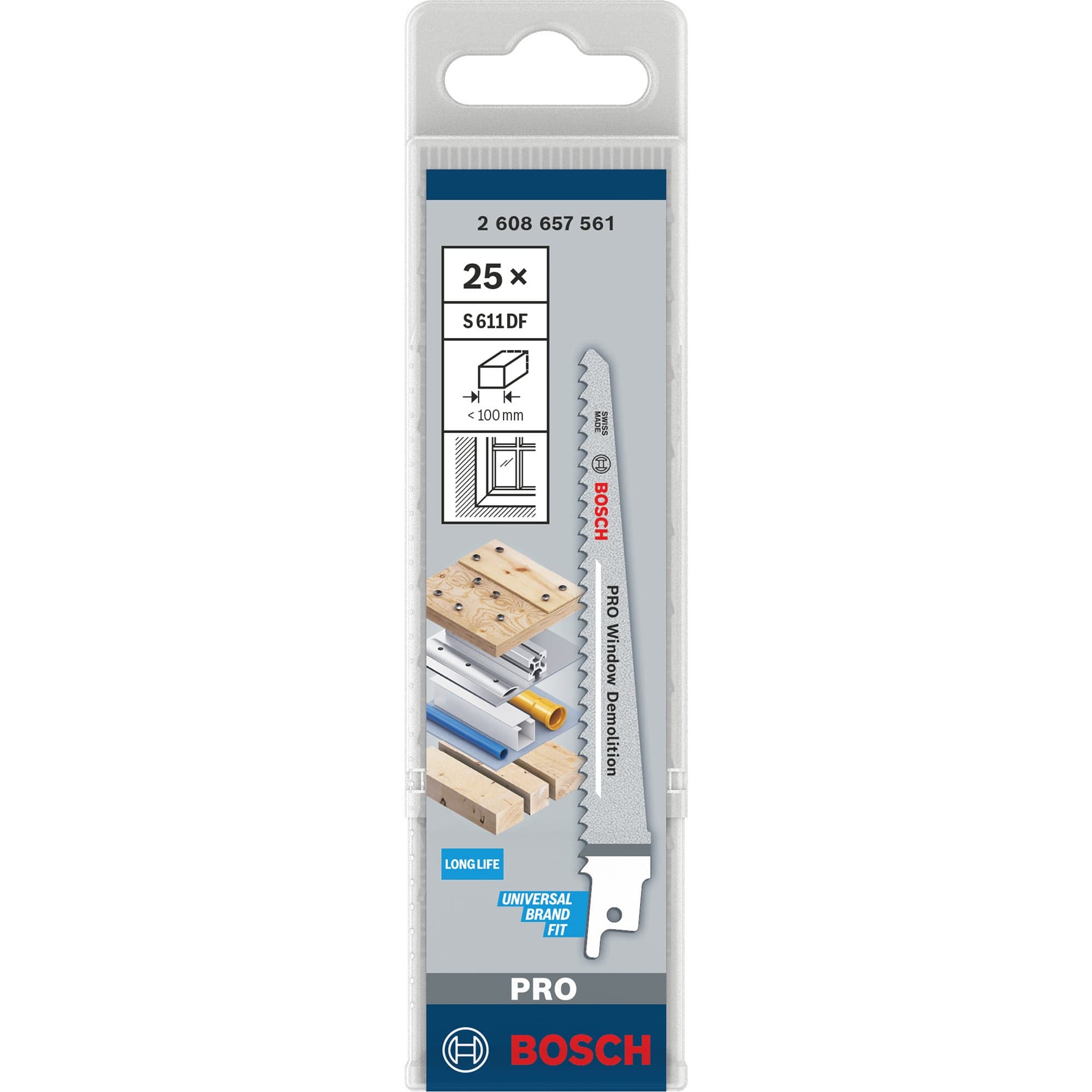 PRO Multi Material Demolition Säbelsägeblatt S 611 DF, 5 Stück