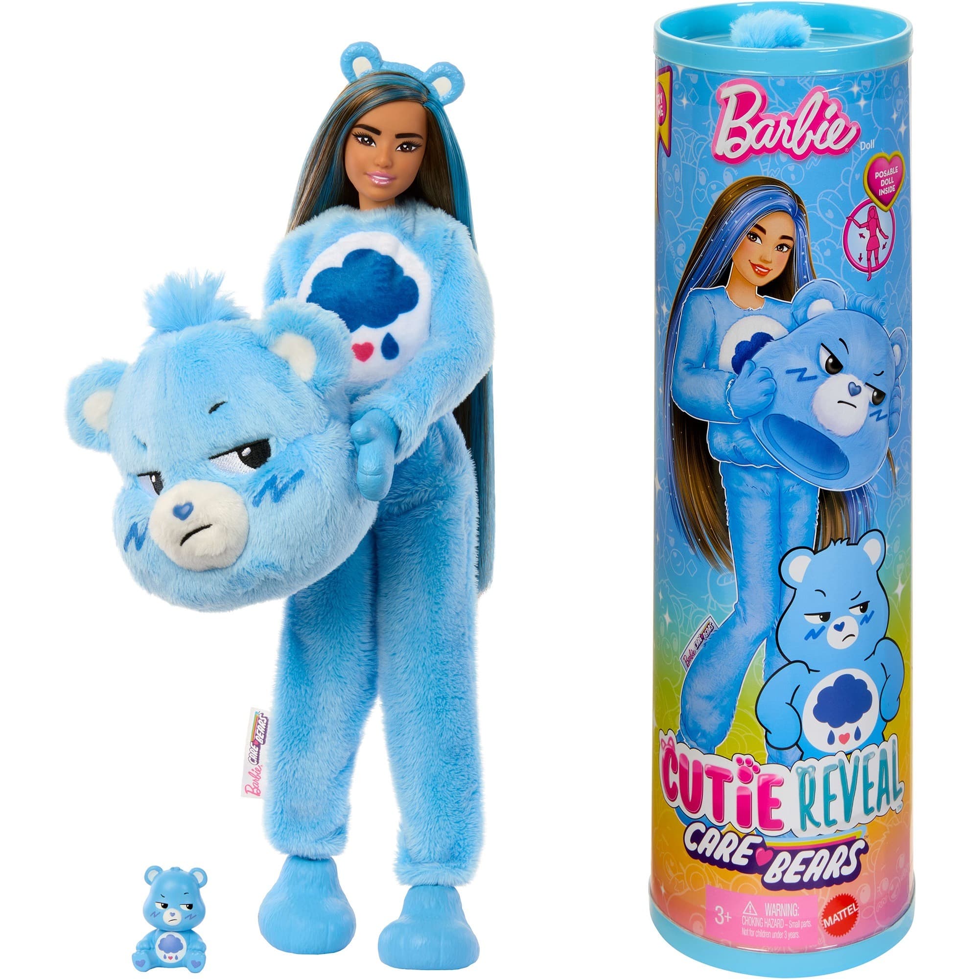 Barbie Cutie Reveal Care Bears Series - Brummbärchi, Spielfigur