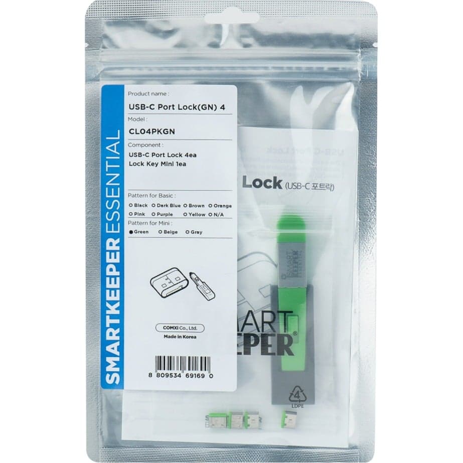 ESSENTIAL USB-C Port Lock (CL04) + Lock Key Mini (U04), Einsteckschloss
