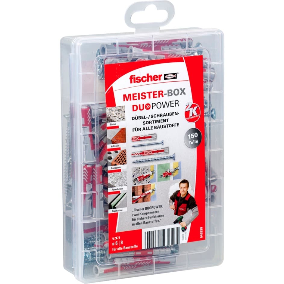 Meister-Box DUOPOWER kurz / lang + Schraube, Dübel