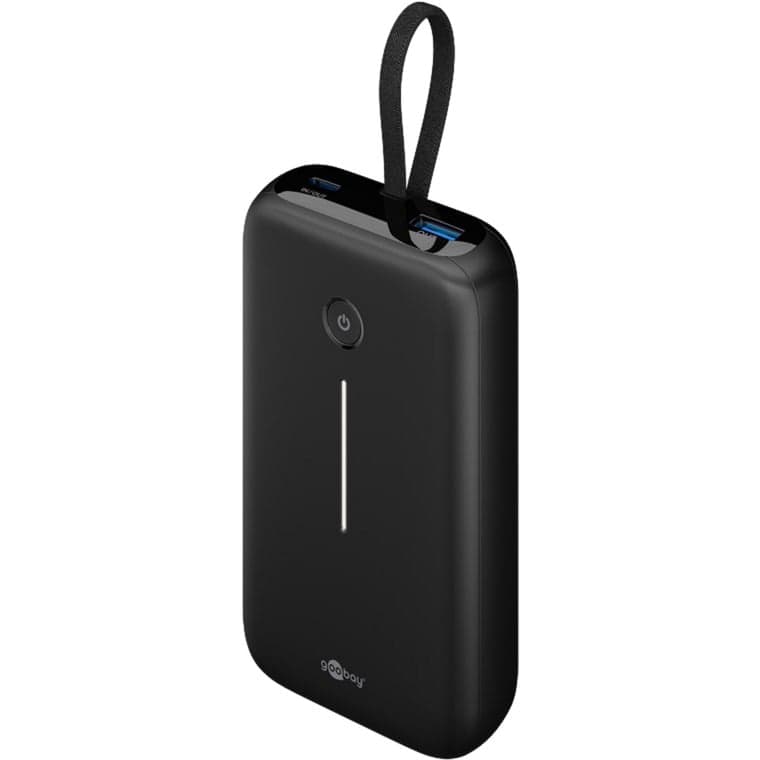 Powerbank 20.000 mAh, integriertes USB-C Kabel 13cm, 30 Watt