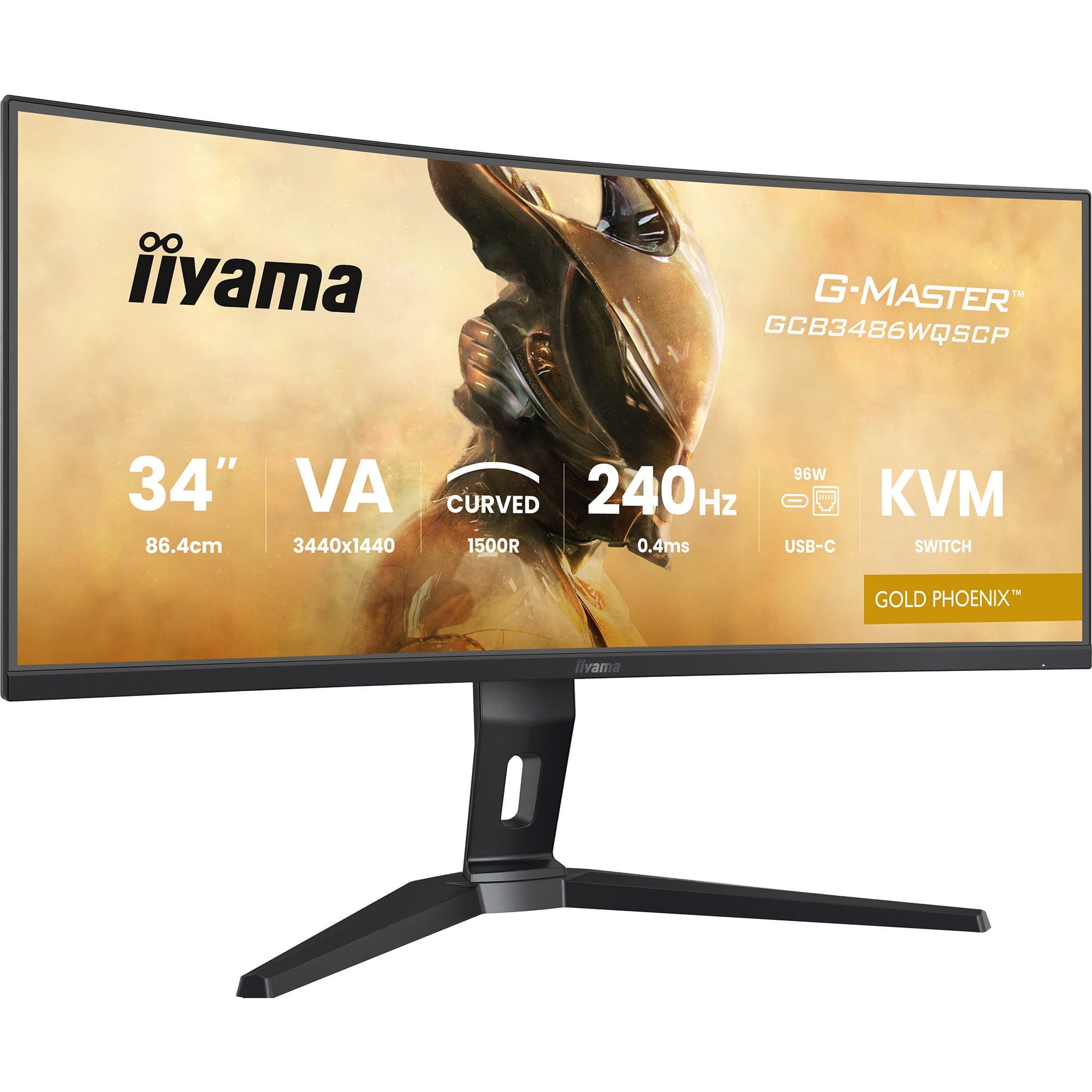 G-Master GCB3486WQSCP-B1 GOLD PHOENIX, Gaming-Monitor