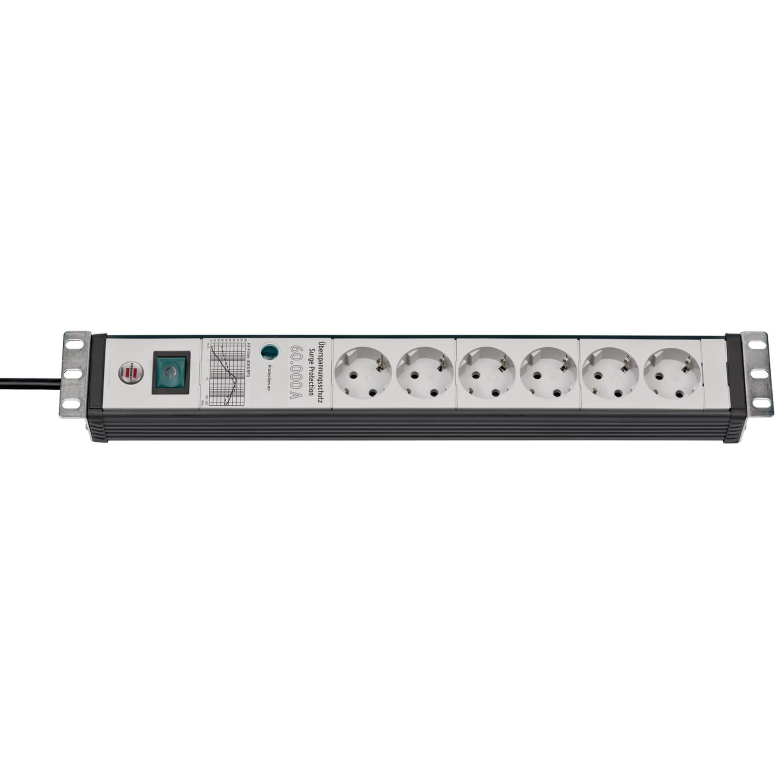 Premium-Line Steckdosenleiste 6-fach, 19" Format