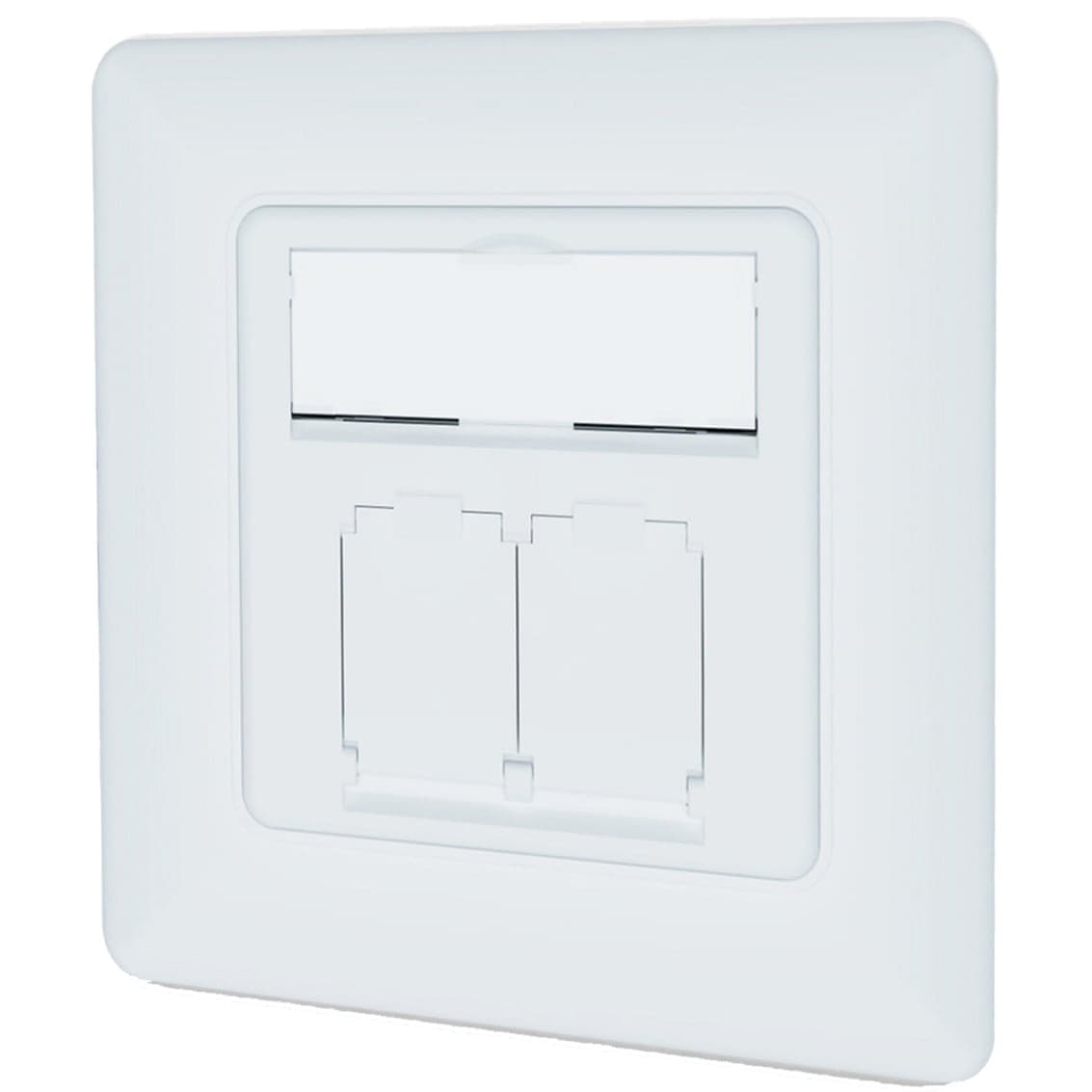 CAT.6A Datenanschlussdose, Unterputz, geschirmt, 2x RJ-45 LSA