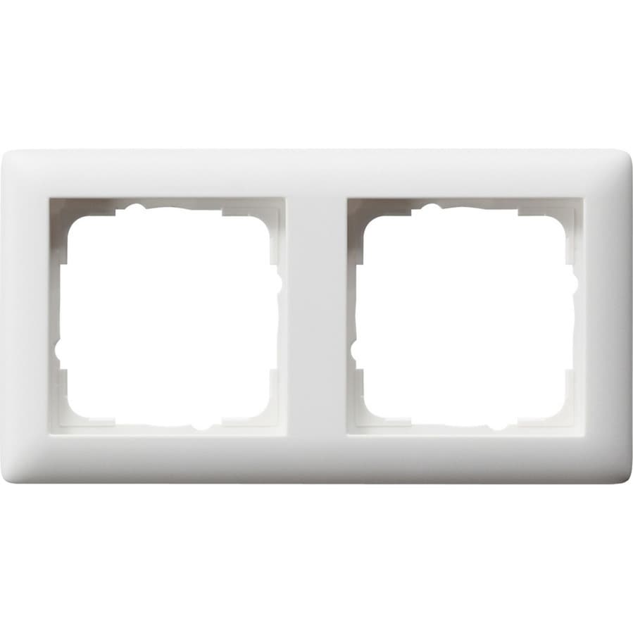 Abdeckrahmen 2-fach, bruchsicher, Standard 55, seidenmatt, matt, Kunststoff, Thermoplast