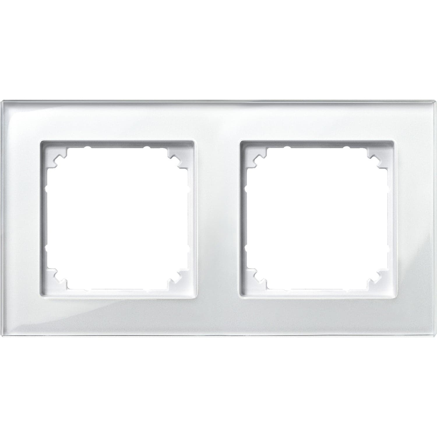 Rahmen Glas 2-fach brillantweiß waagerecht und senkrecht Montage 489219