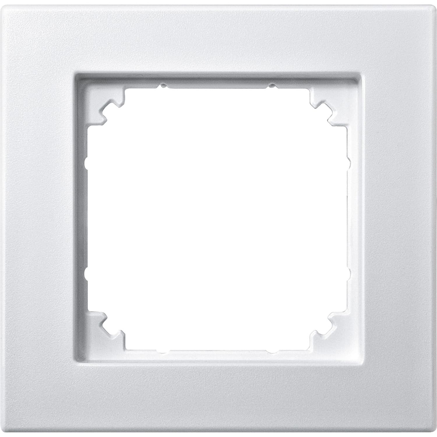 Rahmen einfeldig für bündigen Einbau, Typ 488119, aus Thermoplast, matt, IP20