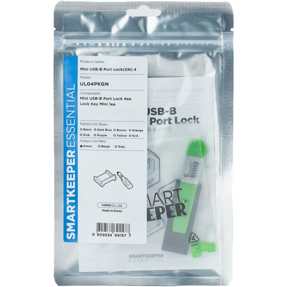 ESSENTIAL Mini USB-B Port Lock (UL04) + Lock Key Mini (U04), Einsteckschloss