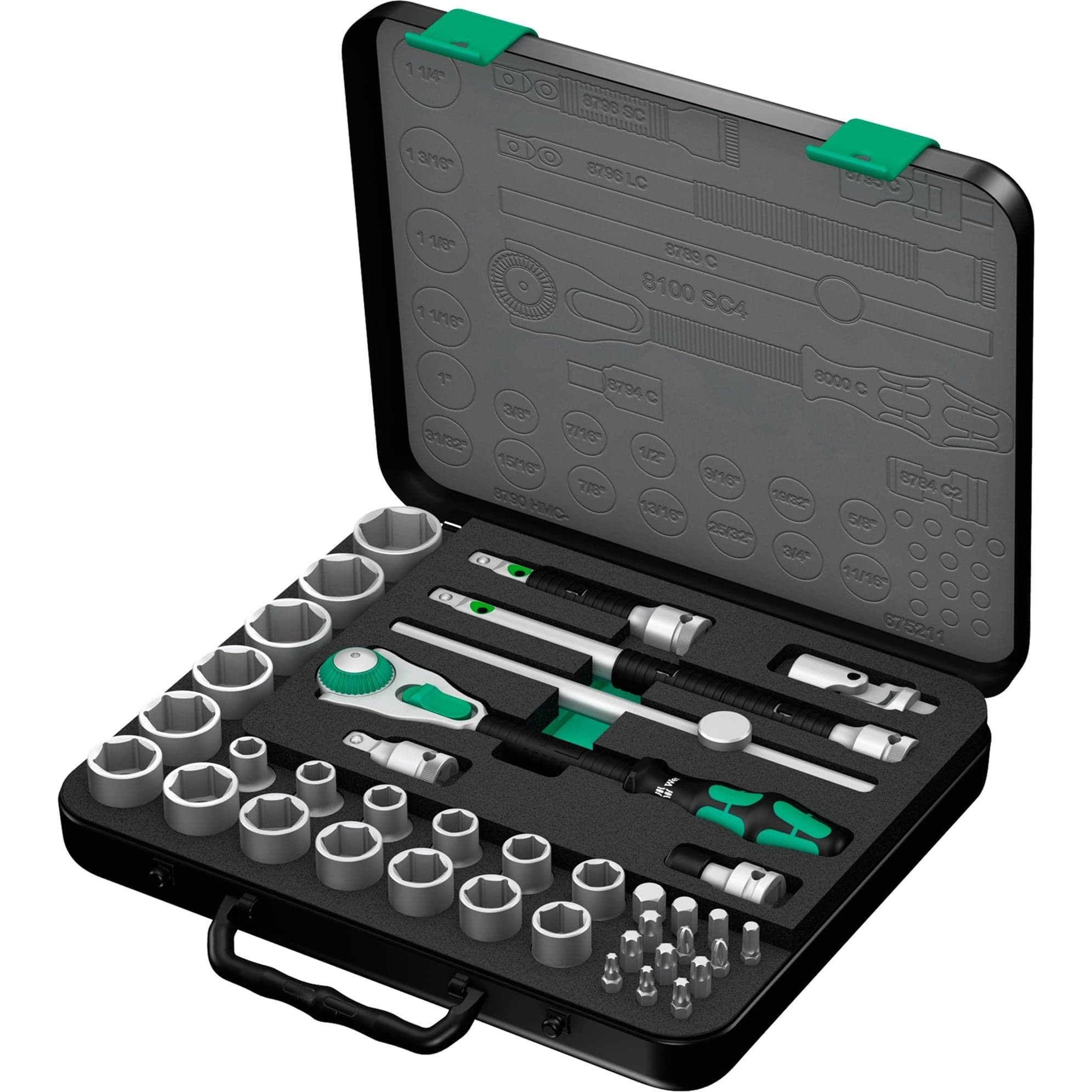 8100 SC 4 Zyklop Speed-Knarrensatz, zöllig, 1/2", Werkzeug-Set
