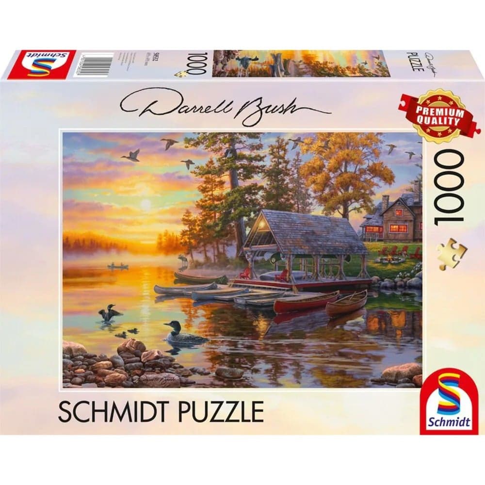 Darrell Bush: Bootshaus mit Kanus, Puzzle