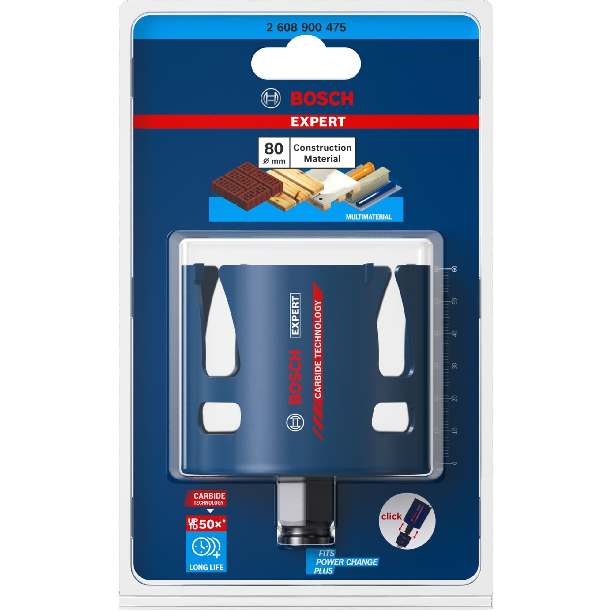EXPERT Lochsäge Construction Material PC Plus, Ø 80mm