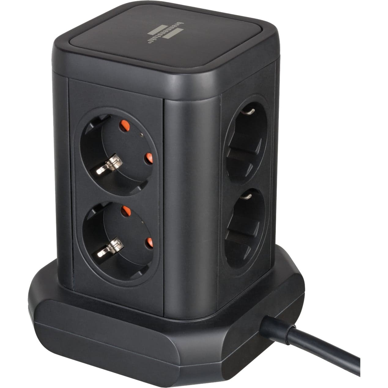 Steckdosenturm 8-fach, 2x USB-A, 1x USB-C, Steckdosenleiste