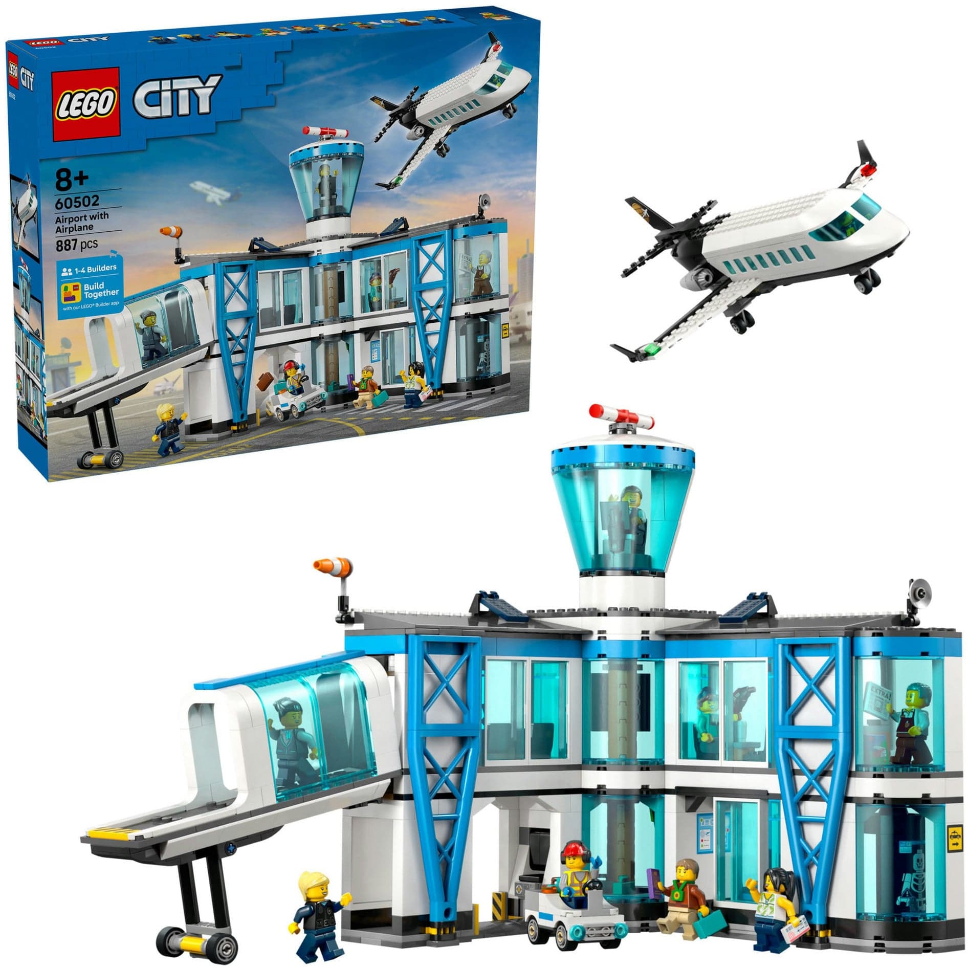 60502 City Flughafen mit Flugzeug, Konstruktionsspielzeug