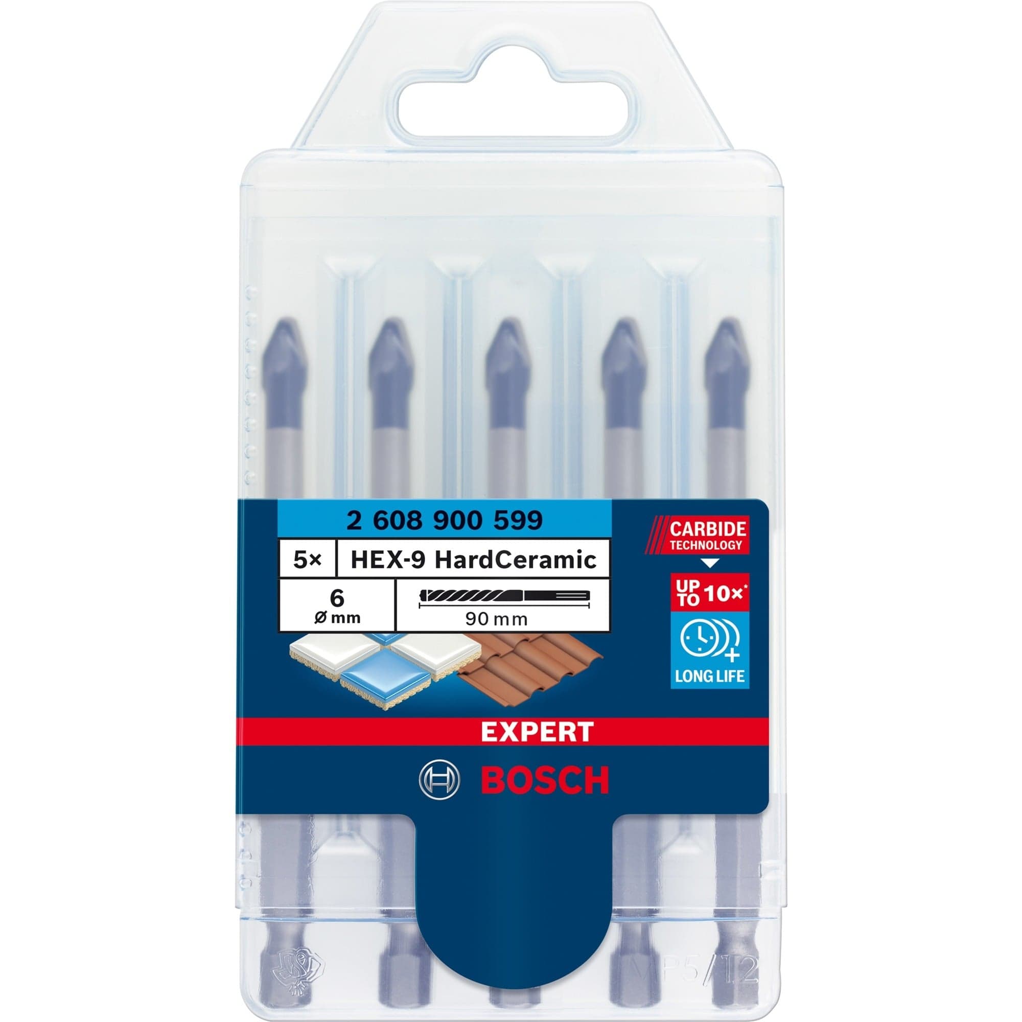 EXPERT HEX-9 HardCeramic Dachziegel-Bohrer, Ø 6mm