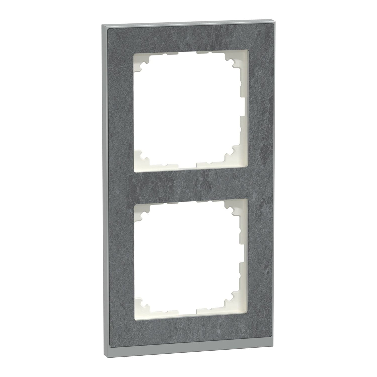 Decor-Rahmen zweifach mit Montagerichtung horizontal und vertikal, Kunststoff, matt