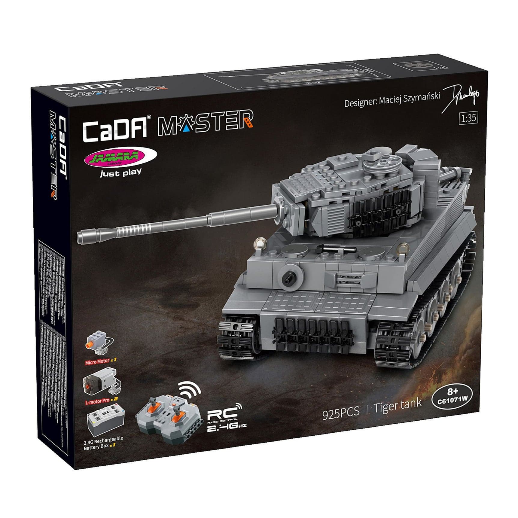 Panzer Tiger Maßstab 1:35 mit 2,4 Gigahertz Funksteuerung Bausteine, RC
