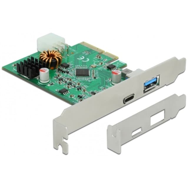 DeLOCK PCIe x4>1x extern USB-C 3.2 Gen 2 + USB-A 3.2 Gen 2, USB-Controller
