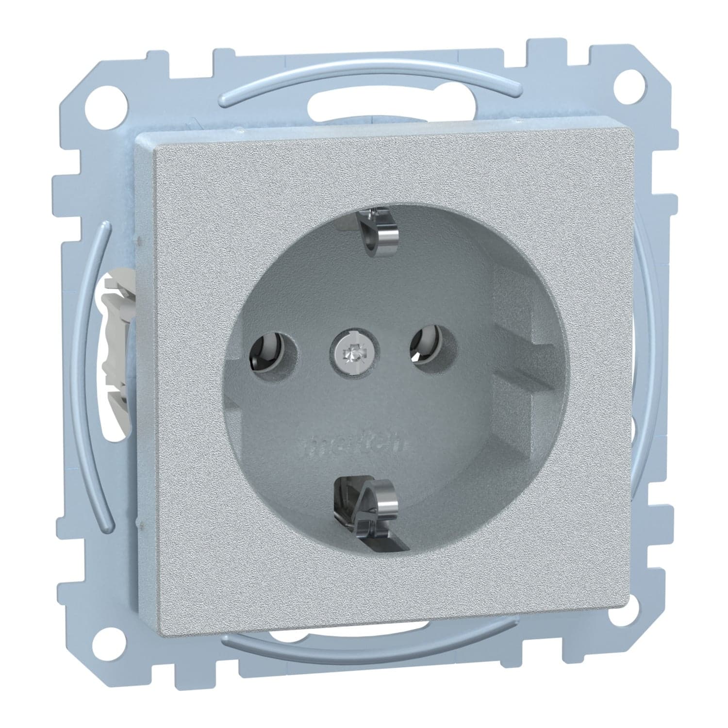 Schutzkontakt-Steckdose mit Steckklemme, Unterputz, 16 Ampere, 250 Volt, System M