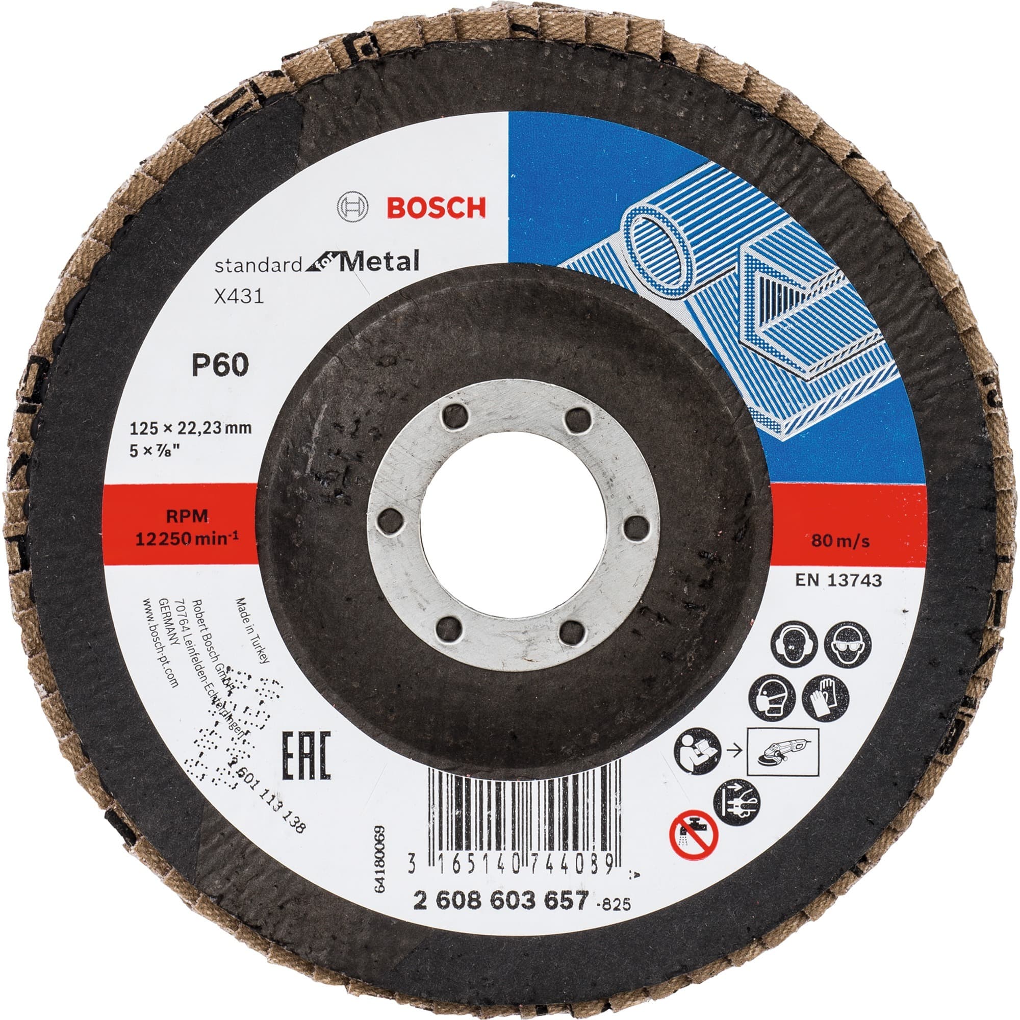Fächerschleifscheibe X431 Standard for Metal, Ø 125mm, K60