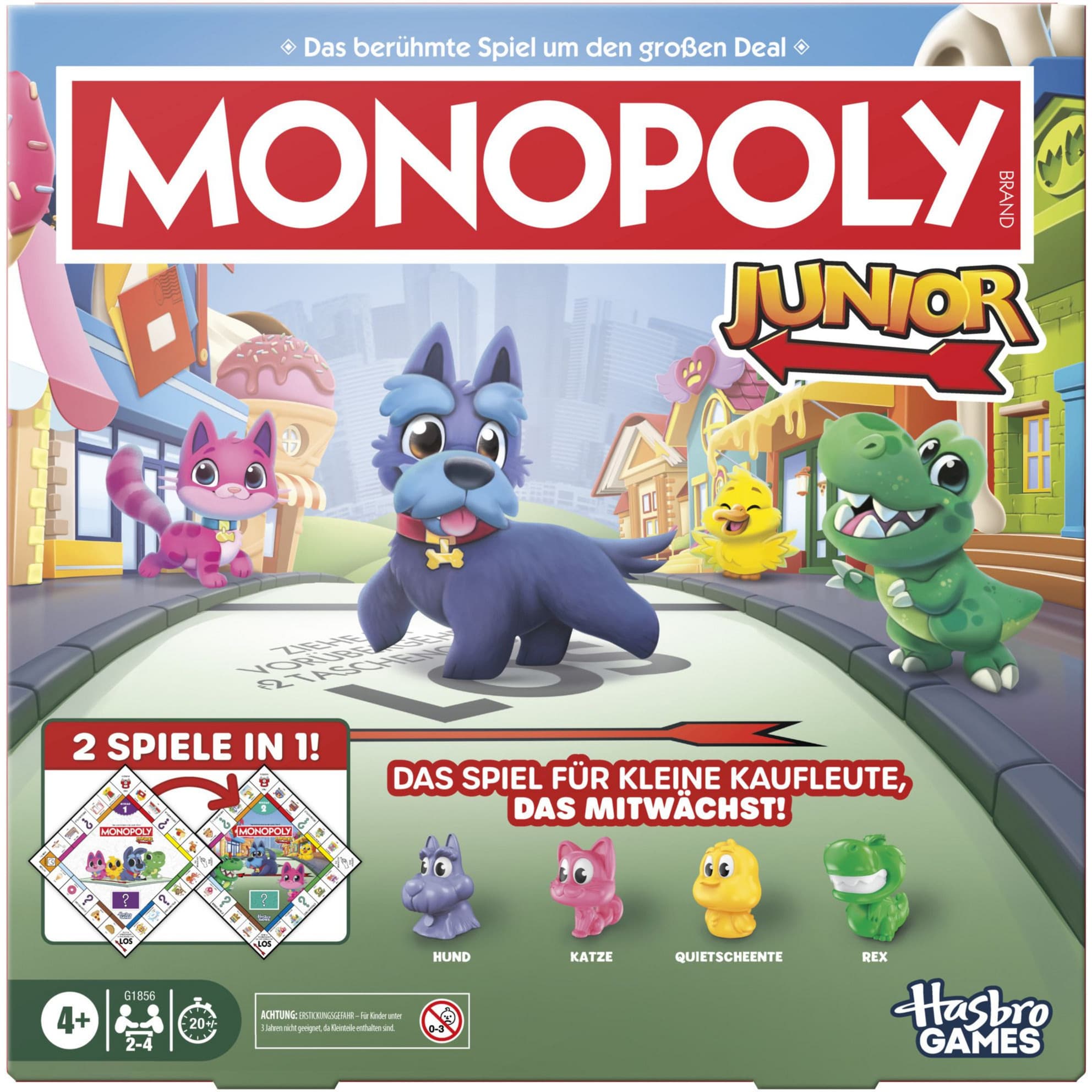 Monopoly Junior Square 2 In 1, Gesellschaftsspiel