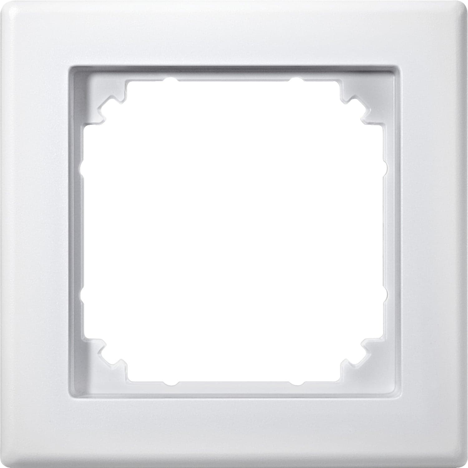 Rahmen einfach polarweiß, Typ 484119, Thermoplast, Schutzart IP20, Maße 80,5 x 80,5 x 10,1 mm