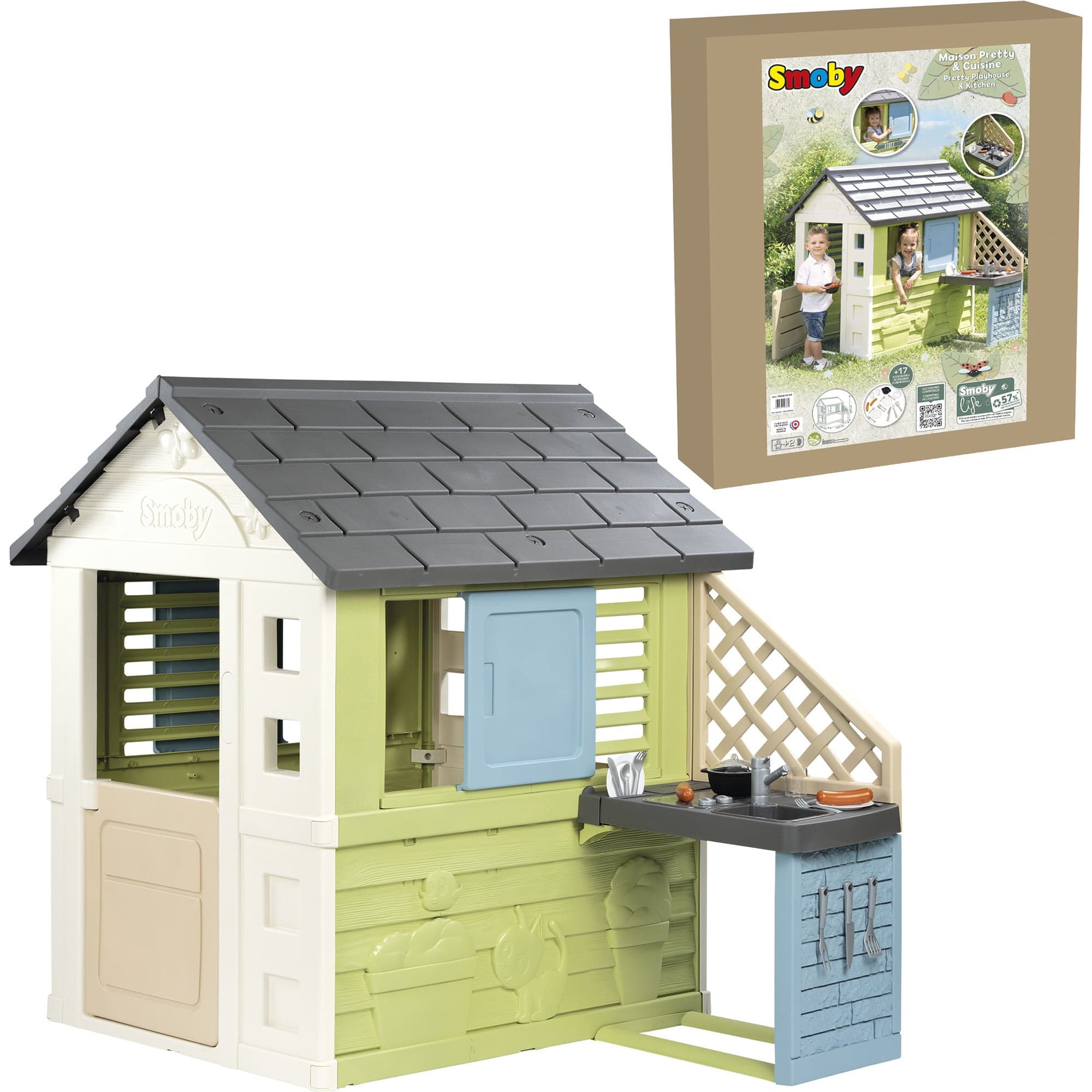 Life Spielhaus Pretty mit Küche, Gartenspielgerät