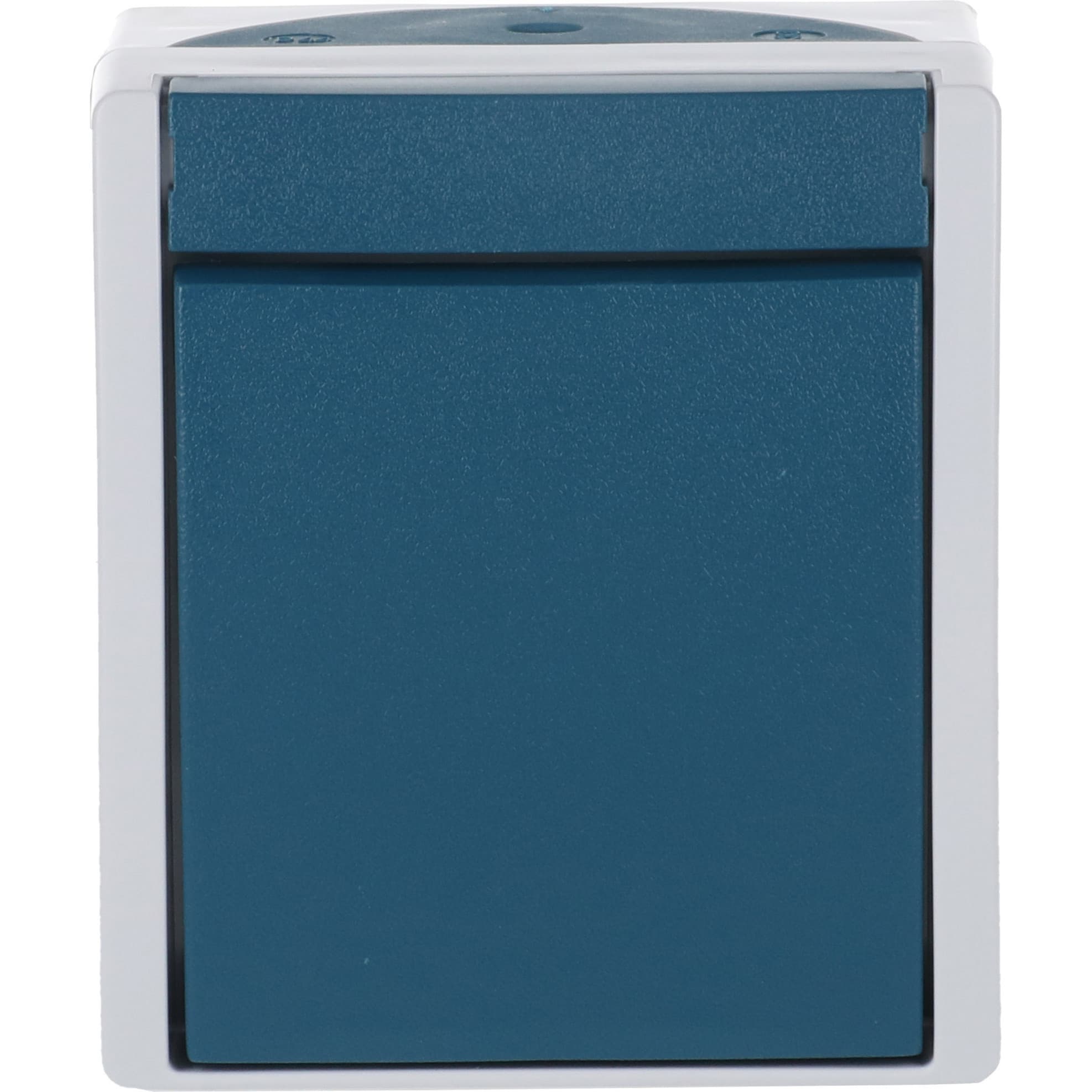 Wechselschalter Aufputz 1 Modul mit Wippe, Schutzart IP44, 10 Ampere, Typ 2601/6 W-53