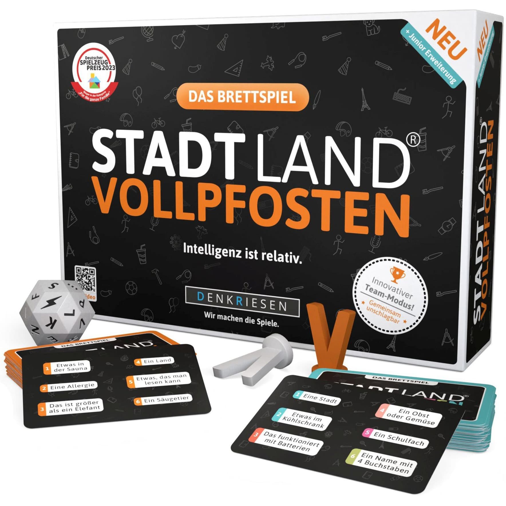 Stadt Land Vollpfosten - Das Brettspiel inkl. Junior Erweiterung