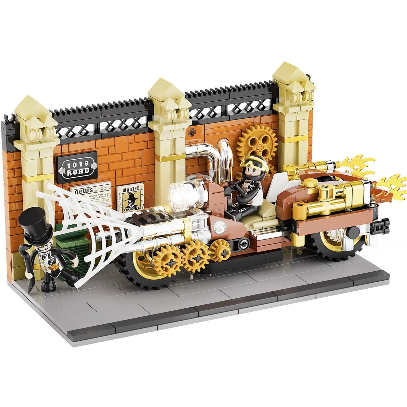 Steampunk-Motorradverfolgung, Konstruktionsspielzeug