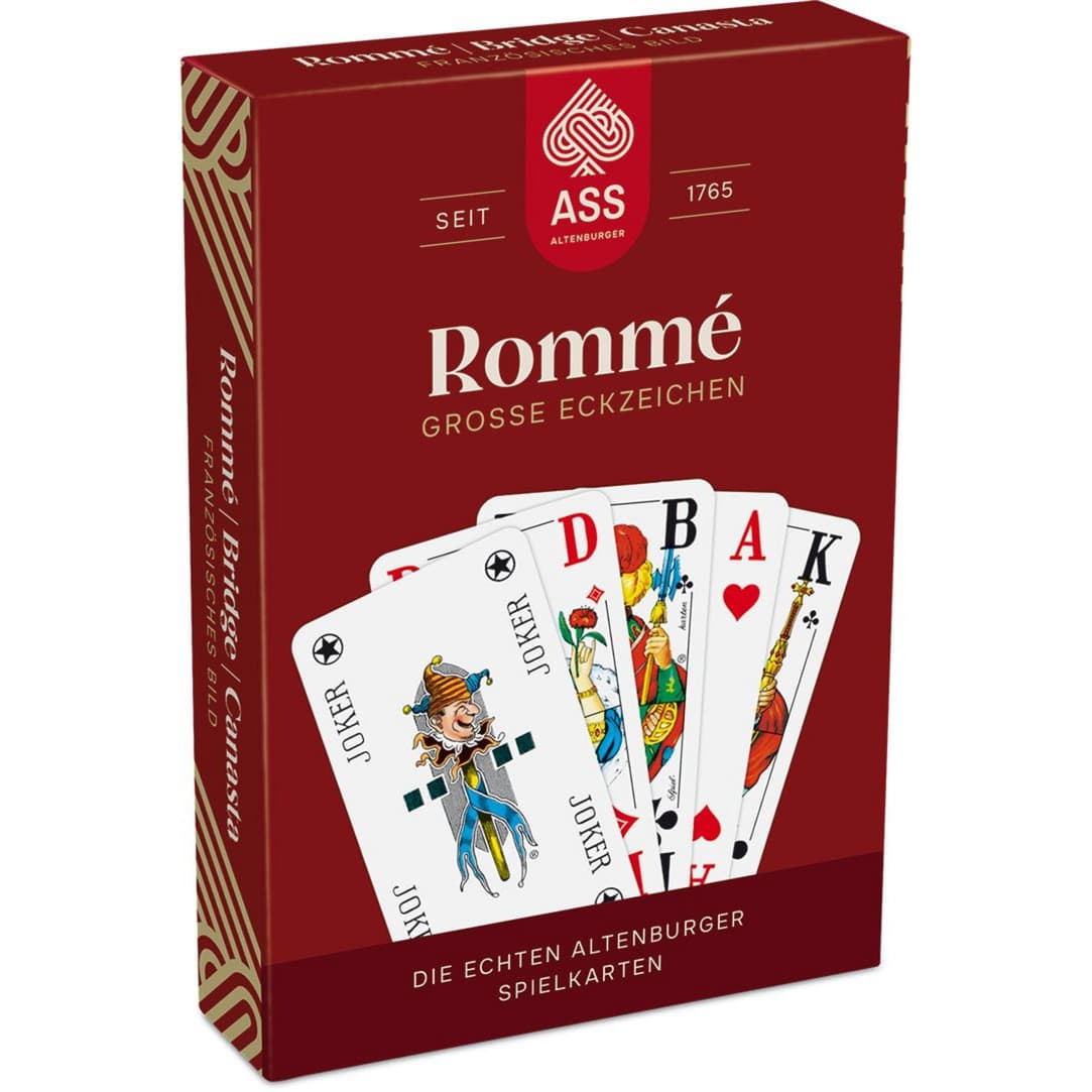 Rommé große Eckzeichen französisches Bild, Kartenspiel