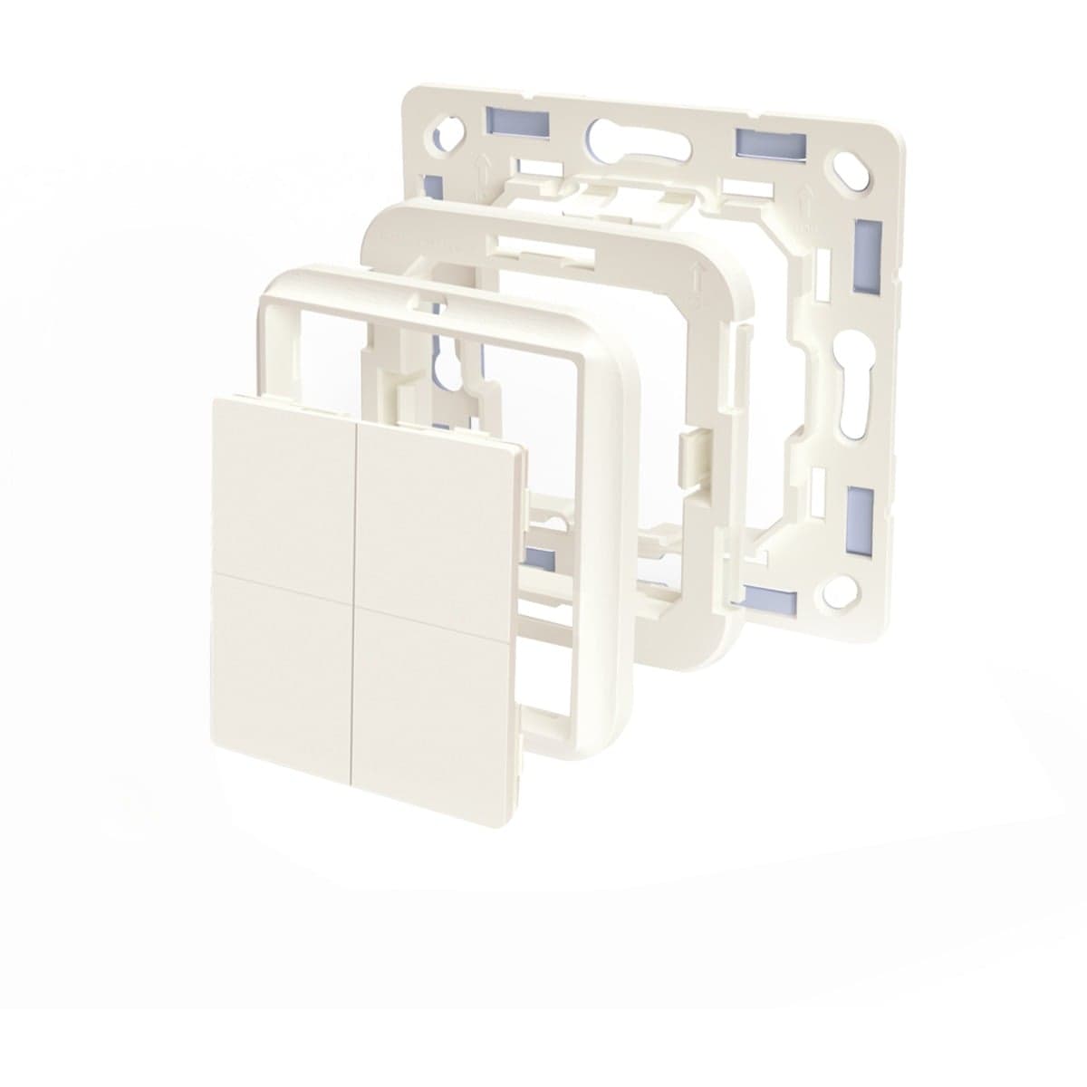Adapter Busch-Jaeger, für Blu Wall Switch 4 Wandtaster