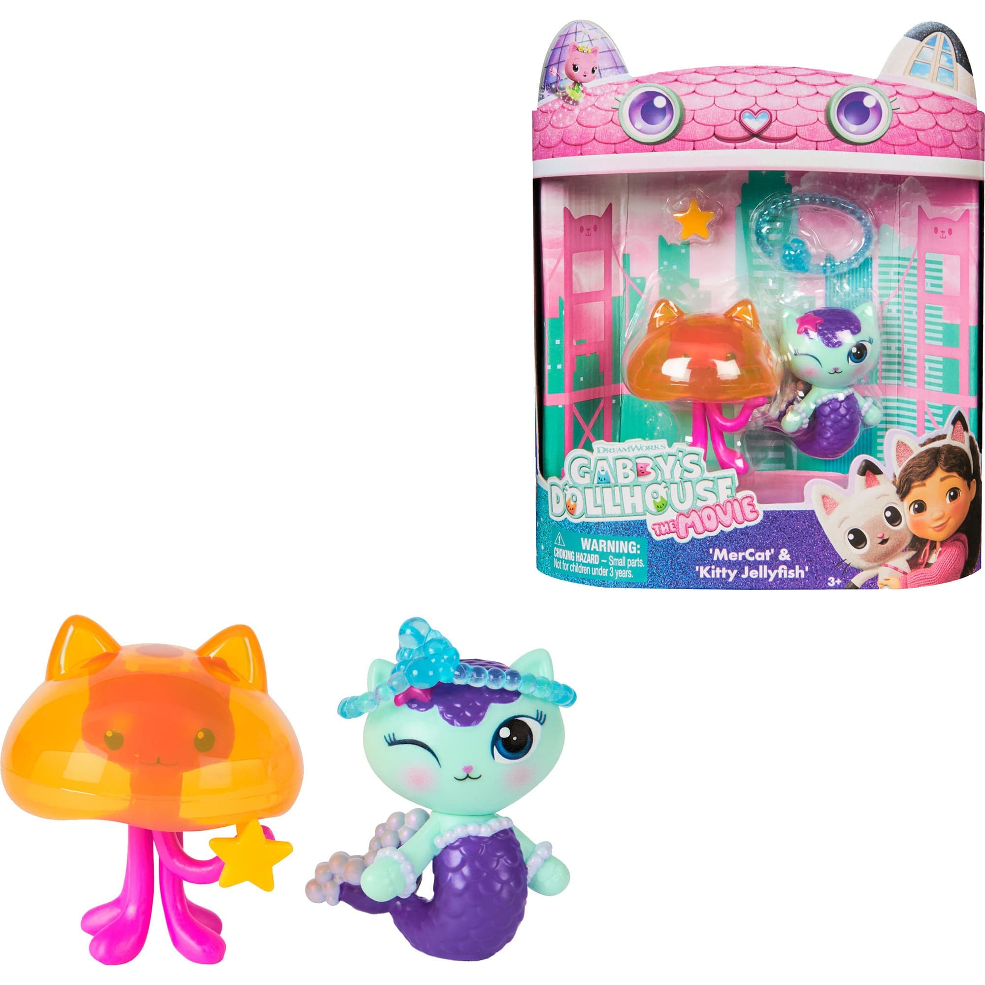 Gabby''s Dollhouse: Der Film - Merkätzchen & Kitty Jellyfish Figuren-Set, Spielfigur