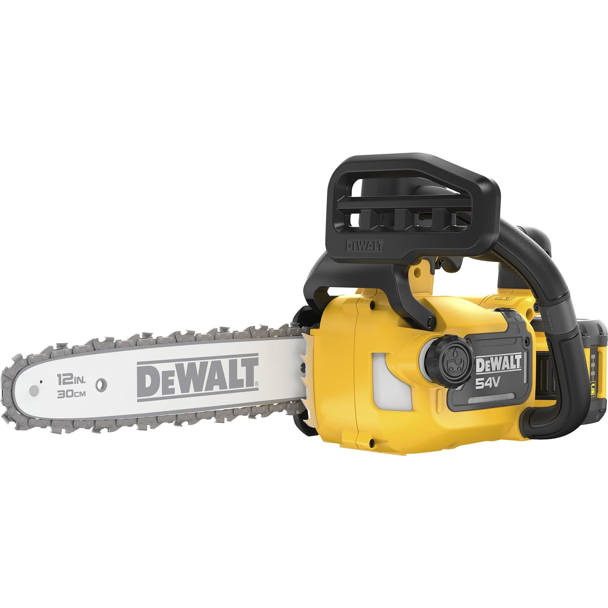 Top-Handle-Akku-Kettensäge (DCMCST632X1-QW), 54Volt, Elektro-Kettensäge