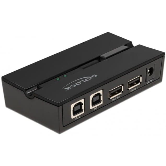 Delock USB 2.0 Switch f. 2 PC an 2Geräte, USB-Switch