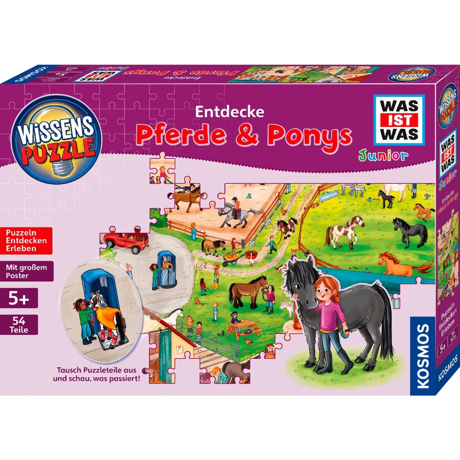 Wissenspuzzle WAS IST WAS Junior: Entdecke den Ponyhof
