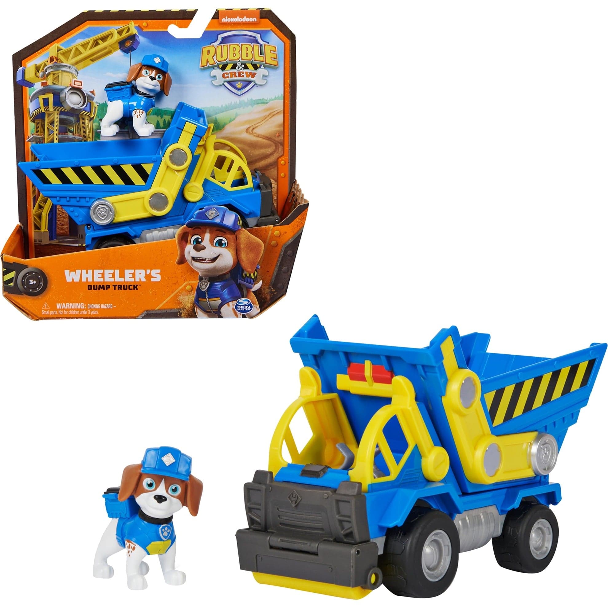 Rubble & Crew - Kipplaster-Baufahrzeug mit Wheeler-Figur, Spielfahrzeug