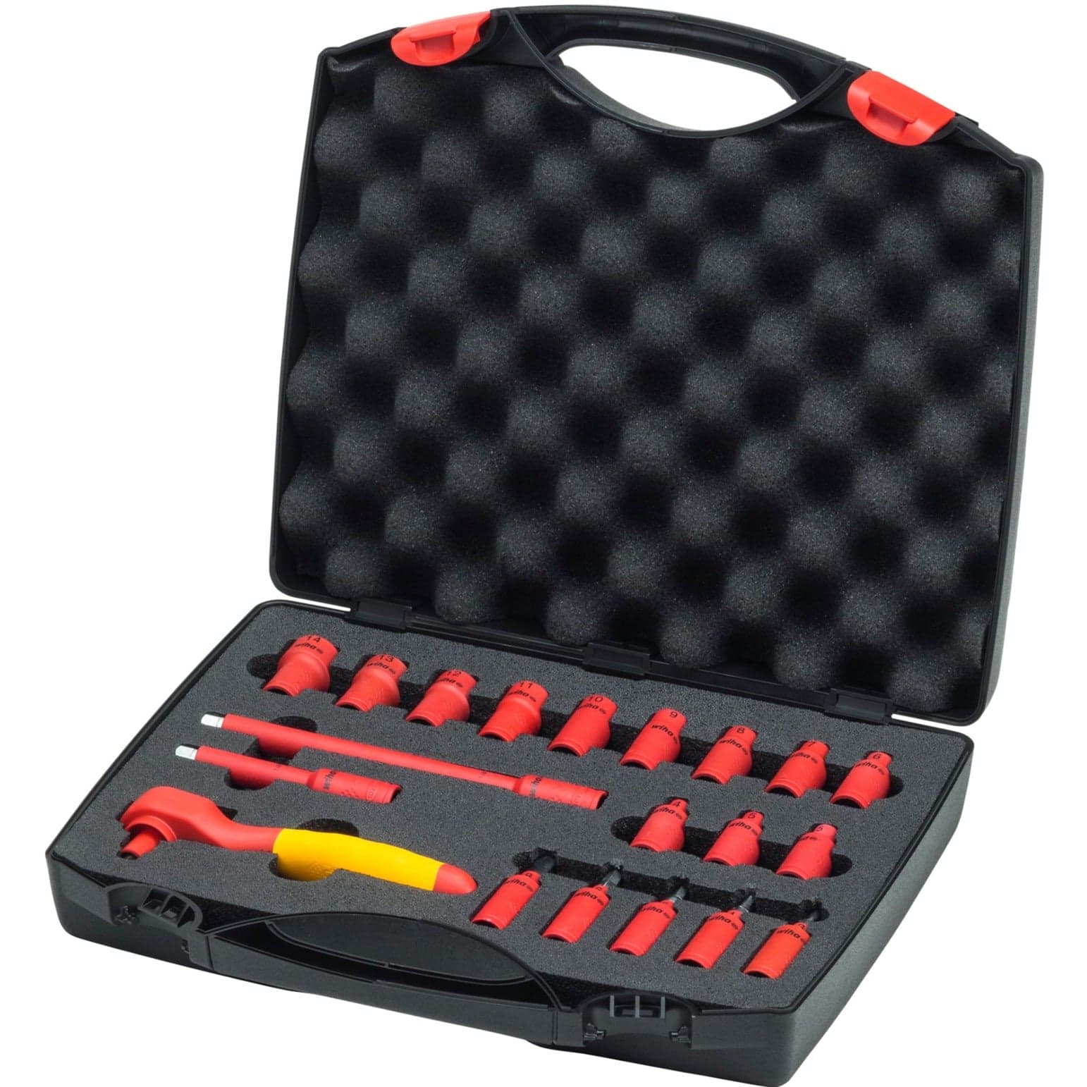Ratschenschlüssel-Set isoliert, 1/4", Steckschlüssel