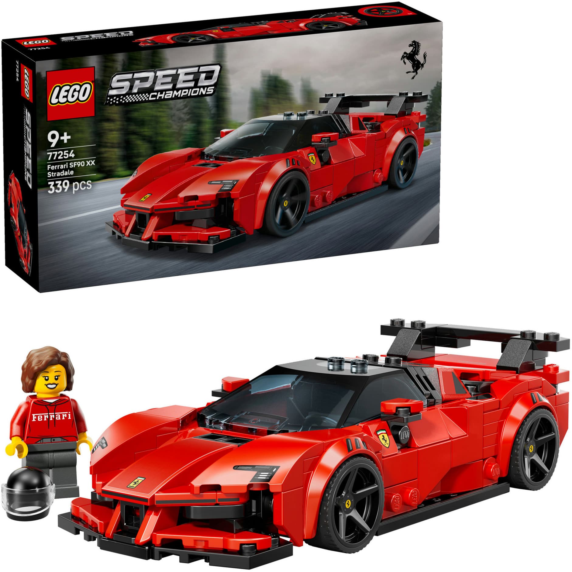 77254 Speed Champions Ferrari SF90 XX Stradale Sportwagen, Konstruktionsspielzeug