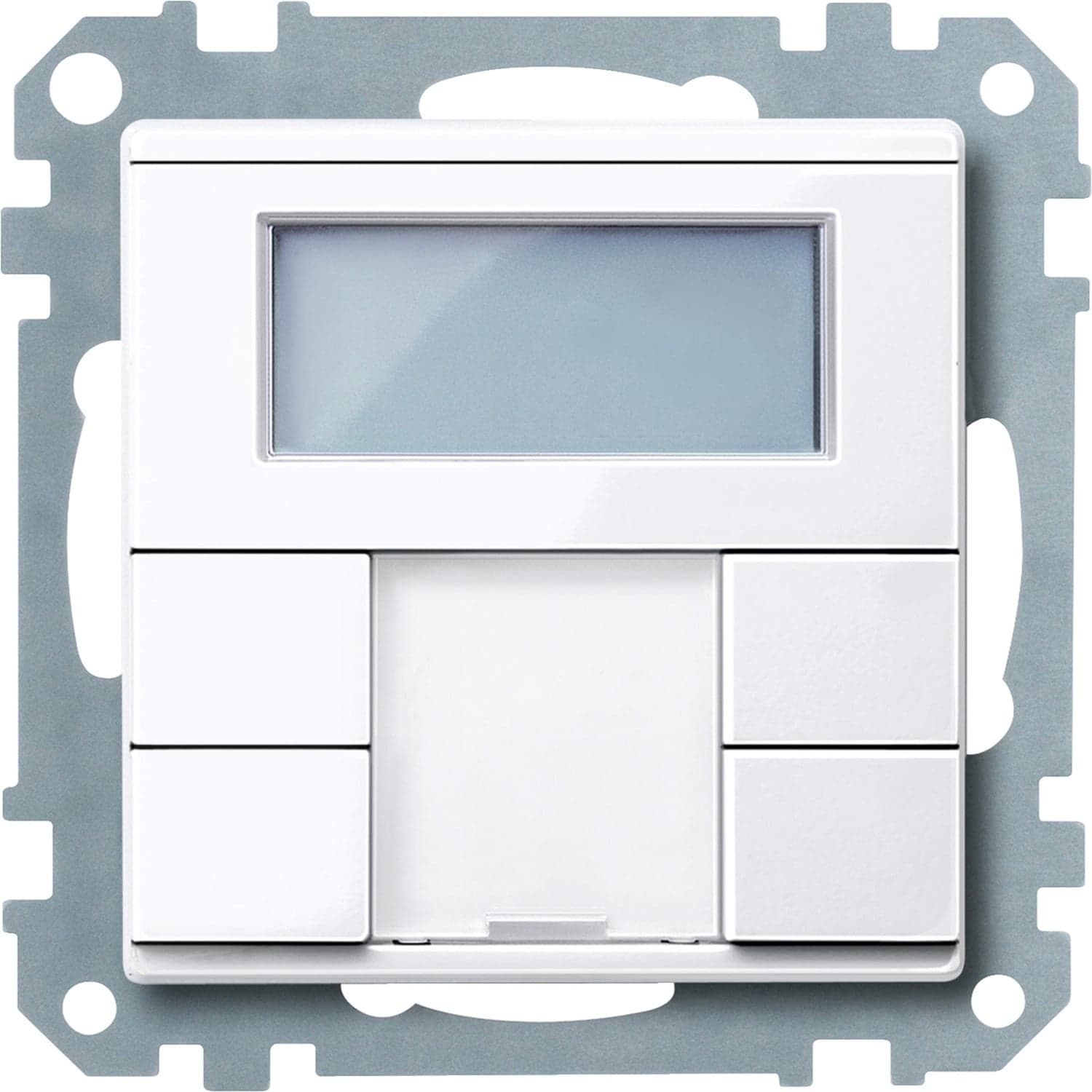 Taster 2-fach mit Raumtemperaturregler für System M, mit Display und Busankopplung