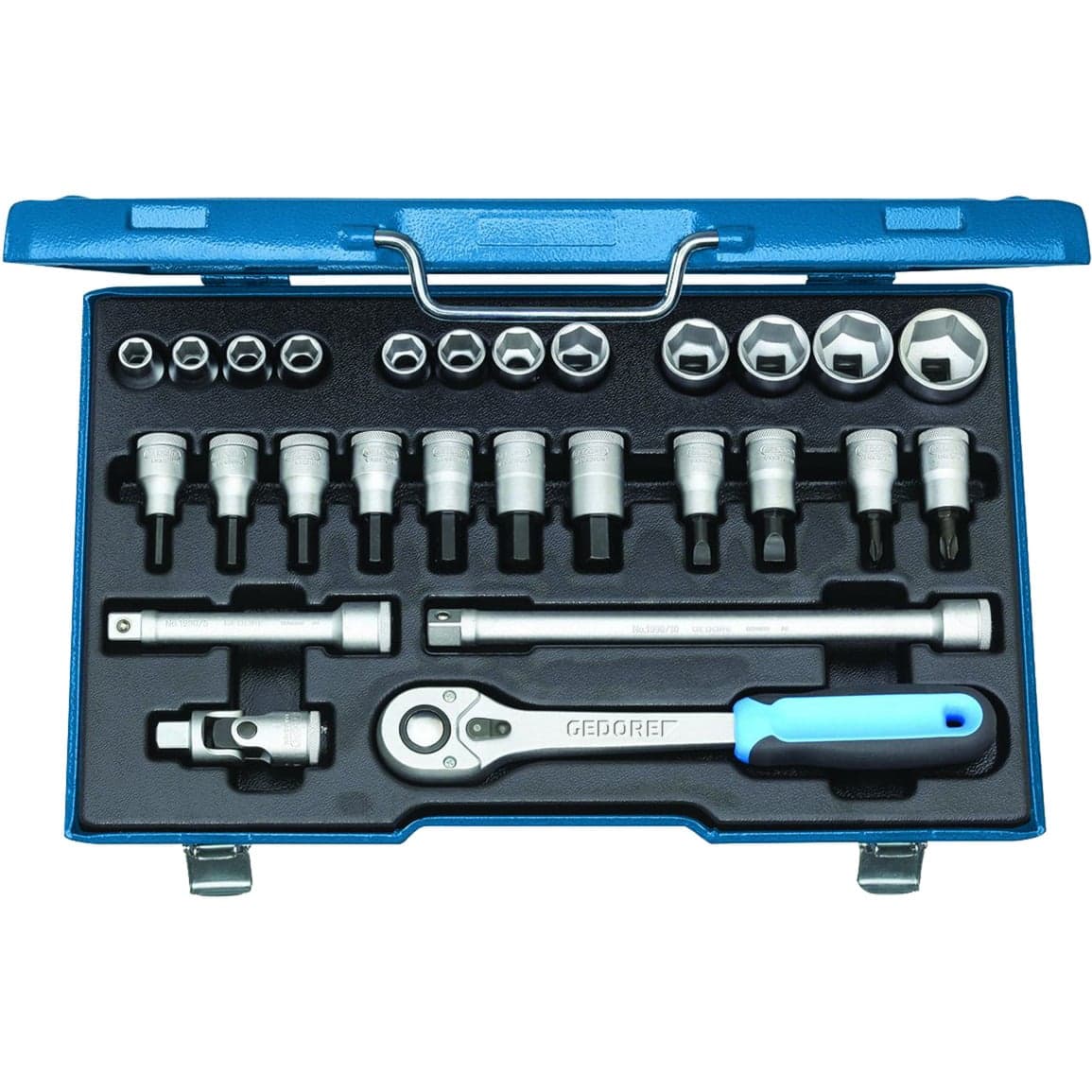 Steckschlüssel-Satz 1/2" 6-kant 10-30 mm, 27-teilig