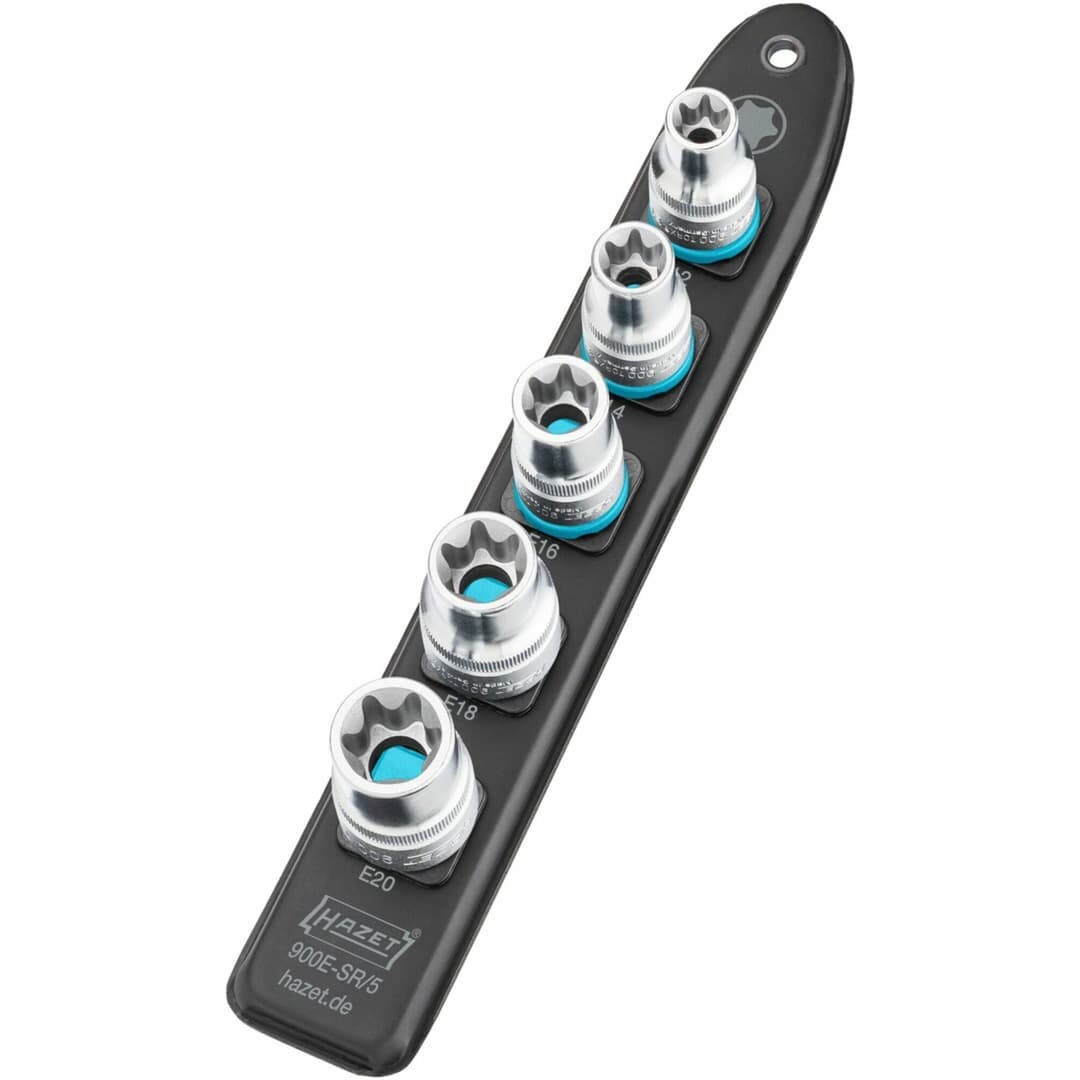 SmartRail 1/2" Steckschlüsseleinsatz-Satz Außen-Sechsrund, 5-teilig