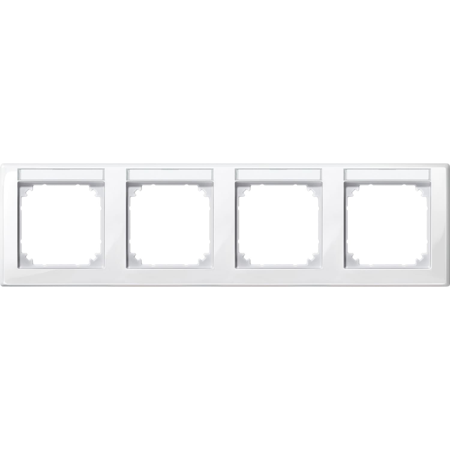 Rahmen vierfach mit Beschriftungsträger, Typ 471419, Abdeckrahmen, M-SMART System M