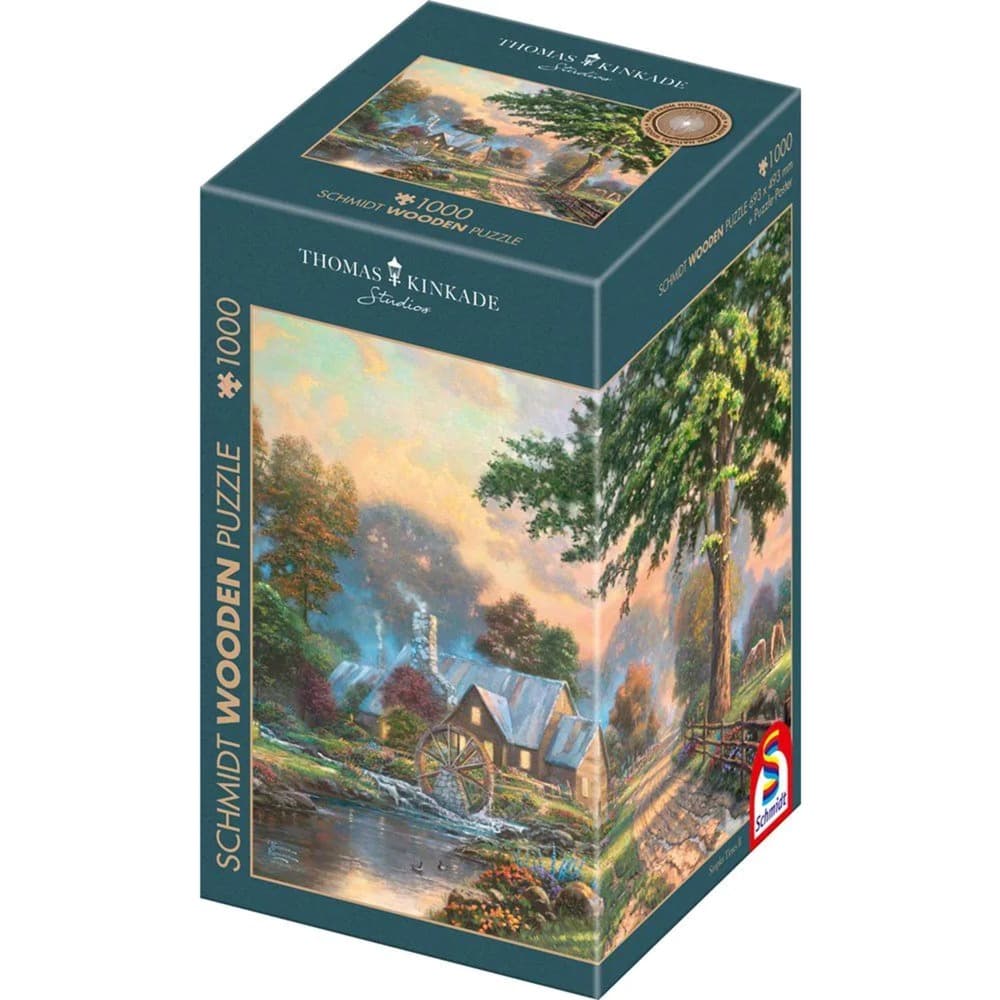 Holzpuzzle Thomas Kinkade Studios: Am alten Mühlenbach