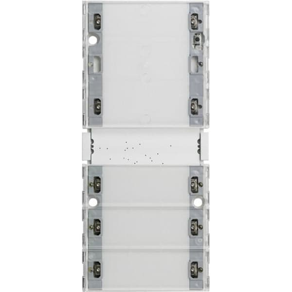 KNX Tastsensor 3 Komfort vierfach mit Inbetriebnahme-Wippe und Raumthermostat