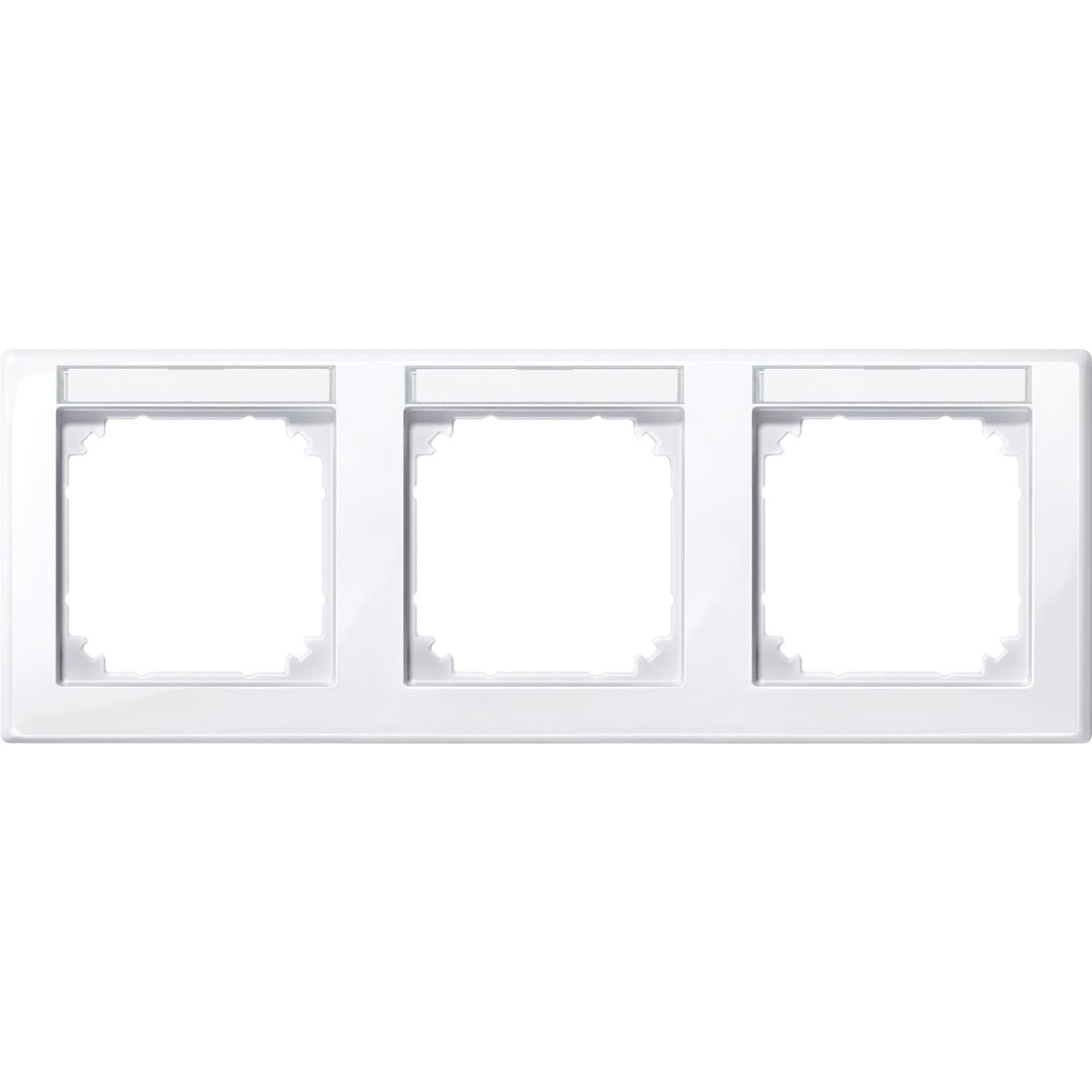 Rahmen 3-fach mit Beschriftungsträger, Typ 471325, Abdeckrahmen, M-SMART System M