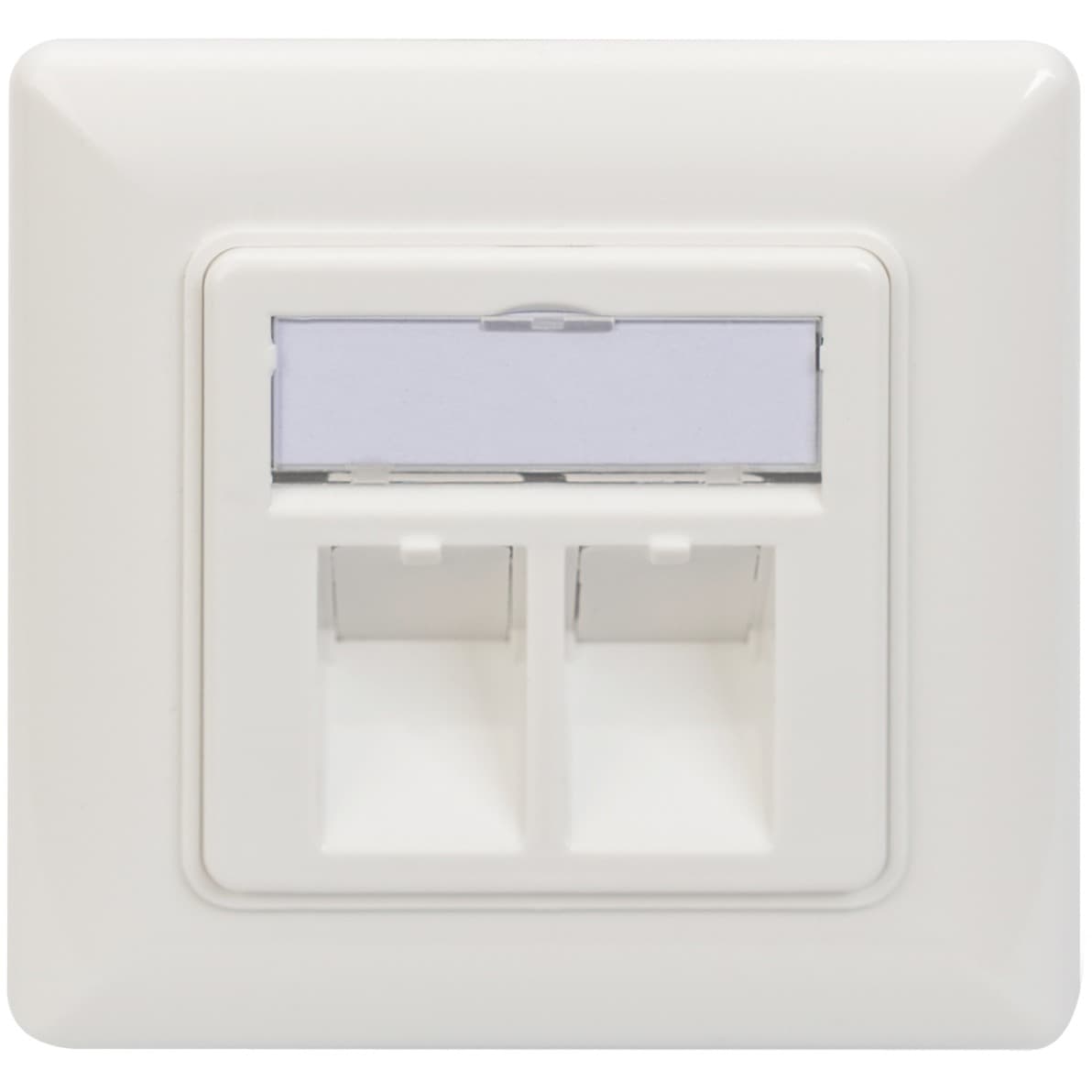 Leerdose DN-93801-1 für Keystone Module, 2x RJ-45, Anschlussdose