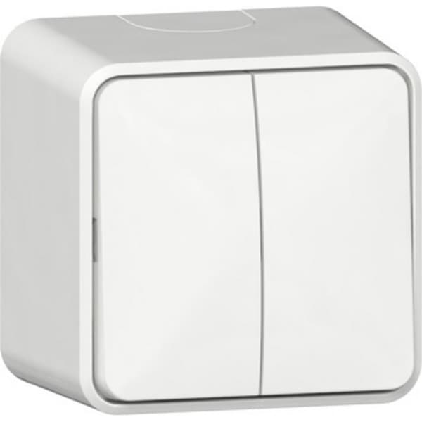 Wippschalter mit Montageplatte Serienschalter Kunststoff halogenfreier schlag- und bruchsicherer Thermoplast