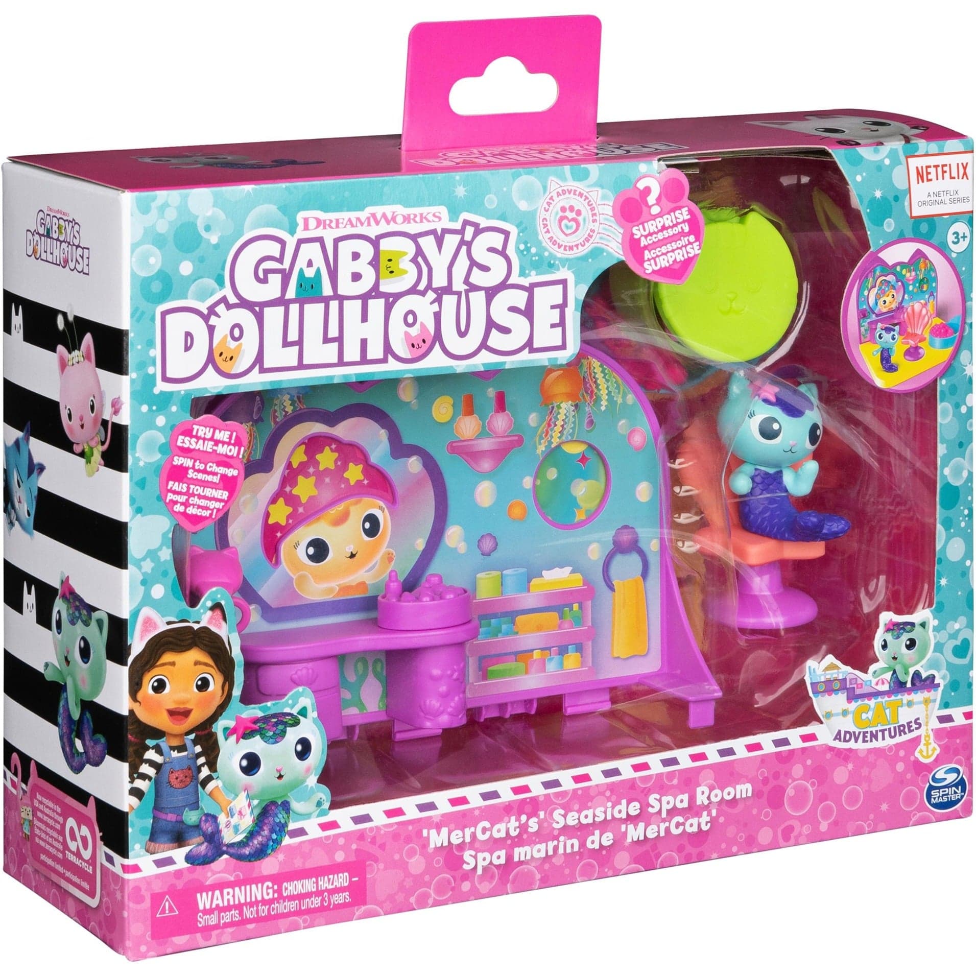 Gabby''s Dollhouse Deluxe Room Spielset - Wellness Raum mit Meerkätzchen, Spielfigur