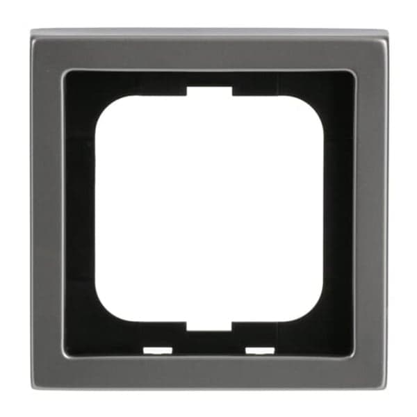 Rahmen einfach aus Edelstahl mit Anti-Fingerprint-Oberfläche, Maße 80 x 80 x 11 mm